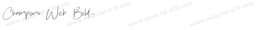 Champions Web Bold字体转换